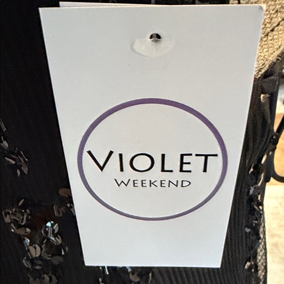 Stunning Violet Weekend Black Sequin Strapless Gown size 7/8 - Picture 5 of 6